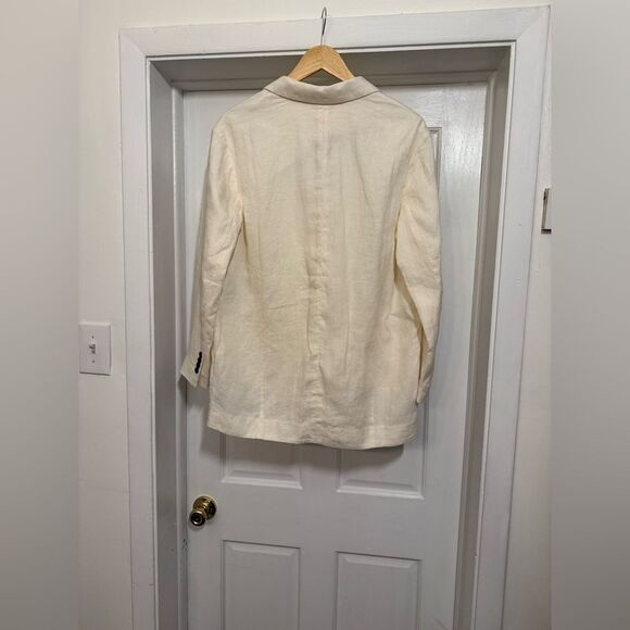 NWT Everlane linen double breasted blazer in cream size 4 - Picture 8 of 8